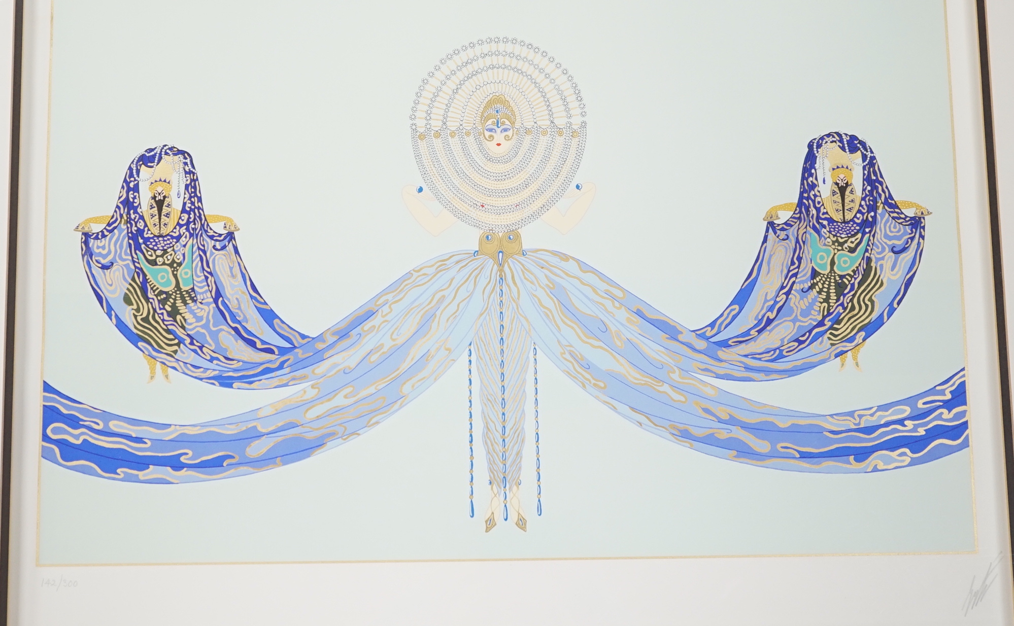 Romain de Tirtoff ('Erté') (Russian-French, 1892-1990) pencil signed limited edition sterigraph, 142/300, ‘Mediterranee’, 66cm x 50cm